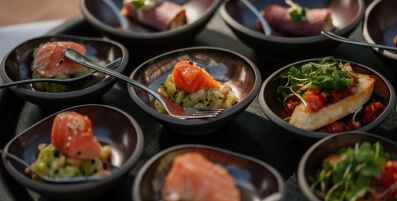 bunter Mix verschiedener Canapés