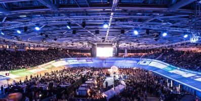 Eventcatering für Sechstage-Rennen: Velodrom innen